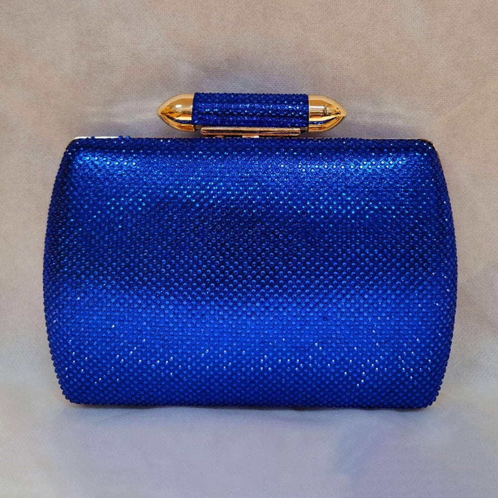 Gold Bling Rhinestone Studded Evening Bag - Picture 2 of 5